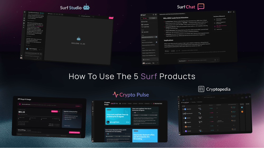Surf Studio, Skill, Chat, API... Which one does what?